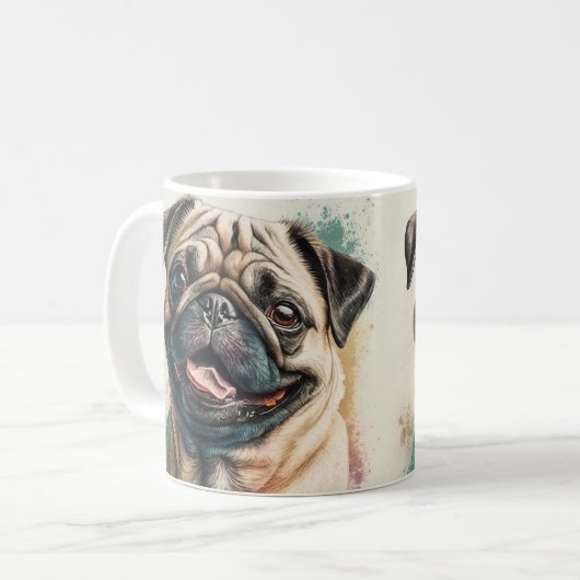 Elegant Simple Custom Pet's Simple Modern Photo コーヒーマグカップ (正面左)