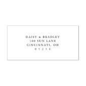 Elegant Simple Custom Wedding Return Address セルフインキングスタンプ (デザイン)