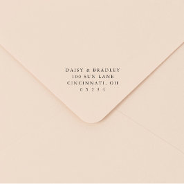 Elegant Simple Custom Wedding Return Address セルフインキングスタンプ