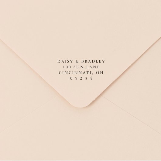 Elegant Simple Custom Wedding Return Address セルフインキングスタンプ