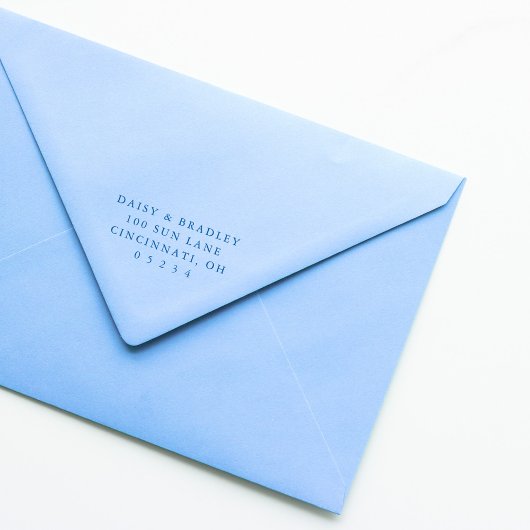 Elegant Simple Custom Wedding Return Address セルフインキングスタンプ