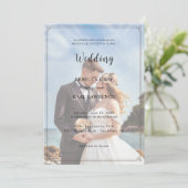 Elegant Simple Customizable Photo Wedding  招待状 (スタンド正面)