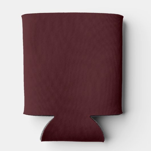 Elegant Simple Deep Burgundy Monogrammed Wedding 缶クーラー (裏面)