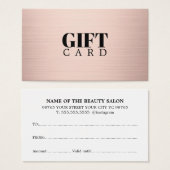 Elegant Simple Faux Rose Gold Salon (正面&裏面)