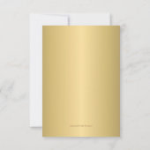 Elegant Simple Gold Color Design Wedding RSVP Card (裏面)
