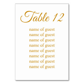 Elegant Simple Gold Custom Wedding Table Number テーブルナンバー