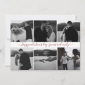 Elegant Simple Love Happy Valentine's Day 6 Photo シーズンカード (正面)