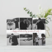 Elegant Simple Love Happy Valentine's Day 6 Photo シーズンカード (スタンド正面)