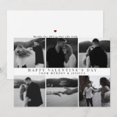 Elegant Simple Love Happy Valentine's Day 6 Photo シーズンカード (正面/裏面)