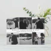 Elegant Simple Love Happy Valentine's Day 6 Photo シーズンカード (スタンド正面)