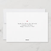 Elegant Simple Love Happy Valentine's Day 6 Photo シーズンカード (裏面)