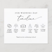 Elegant Simple, Minimal Wedding Timeline, Program (正面)
