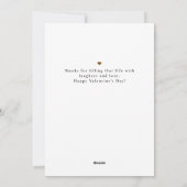 Elegant Simple Modern Happy Valentine's Day Photo シーズンカード (裏面)