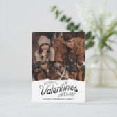 Elegant Simple Modern Happy Valentine's Day Photo シーズンポストカード (スタンド正面)