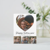 Elegant Simple Modern Happy Valentine's Day Photo シーズンポストカード (スタンド正面)