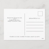 Elegant Simple Modern Happy Valentine's Day Photo シーズンポストカード (裏面)