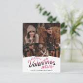 Elegant Simple Modern Happy Valentine's Day Photo シーズンポストカード (スタンド正面)