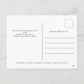 Elegant Simple Modern Happy Valentine's Day Photo シーズンポストカード (裏面)