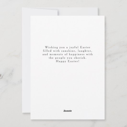 Elegant Simple Modern Pattern Happy Easter Photo シーズンカード (裏面)