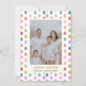 Elegant Simple Modern Pattern Happy Easter Photo シーズンカード (正面)