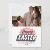 Elegant Simple Modern Pattern Happy Easter Photo シーズンカード (正面)
