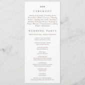 Elegant Simple Pearl Christian Wedding Program プログラム (裏面)