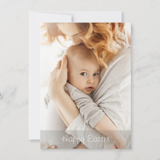Elegant Simple Personalized Modern Happy Easter シーズンカード (正面)