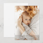 Elegant Simple Personalized Modern Happy Easter シーズンカード (正面/裏面)