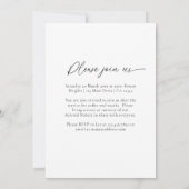 Elegant Simple Photo Celebration of Life Memorial 招待状 (裏面)