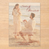 Elegant Simple Photo Minimal Romantic Wedding アクリル招待状 (正面)