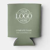 Elegant Simple Sage Green Company Business Logo 缶クーラー (正面)