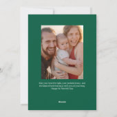 Elegant Simple Shamrock Photo St. Patrick's Day シーズンカード (裏面)