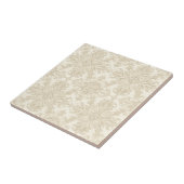 Elegant Simple Soft Beige Damask タイル (側面)