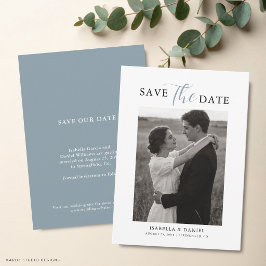 Elegant Simple Text Photo Wedding セーブザデート
