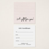 Elegant Simple Texture Rose Beauty Salon (正面&裏面)