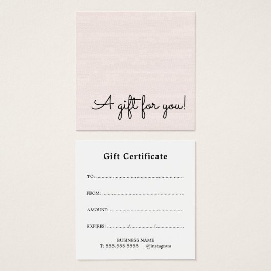 Elegant Simple Texture Rose Beauty Salon (正面&裏面)