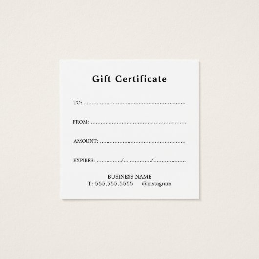 Elegant Simple Texture Rose Beauty Salon (裏面)