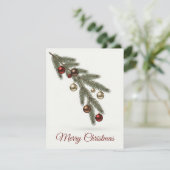 Elegant Simple Trendy Non Photo Christmas Tree シーズンカード (スタンド正面)