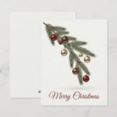 Elegant Simple Trendy Non Photo Christmas Tree シーズンカード (正面/裏面)