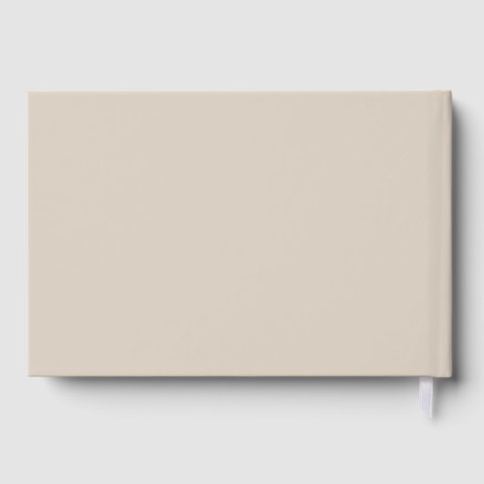 Elegant Simple Wedding | Linen Foil Design ゲストブック (裏面)