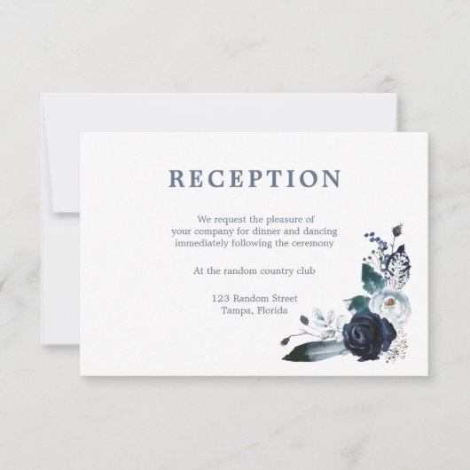 Elegant Simplicity | Classic Wedding Reception Car 招待状 (正面)