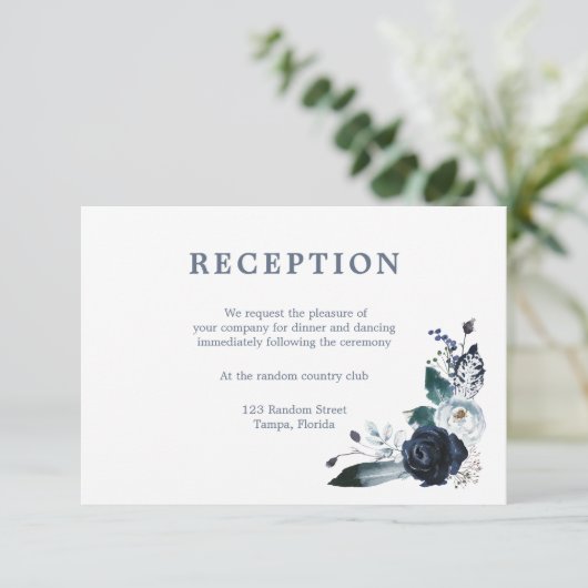 Elegant Simplicity | Classic Wedding Reception Car 招待状 (スタンド正面)