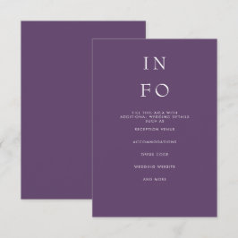 Elegant Simplicity: Modern Purple Wedding with Min エンクロージャーカード