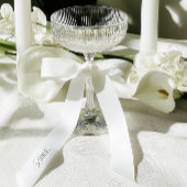 Elegant Single Inscription Bride White Wedding サテンリボン
