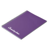 Elegant Single Solid Color Minimalist  ノートブック (左側)