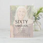 Elegant Sixtieth Birthday Party Invitation Photo  招待状 (スタンド正面)