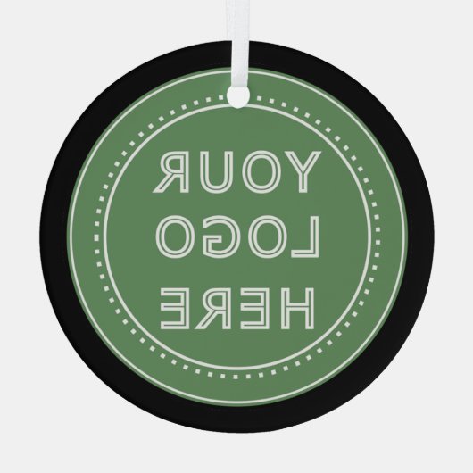 Elegant & Sleek Black QR Code ガラスオーナメント (裏面)