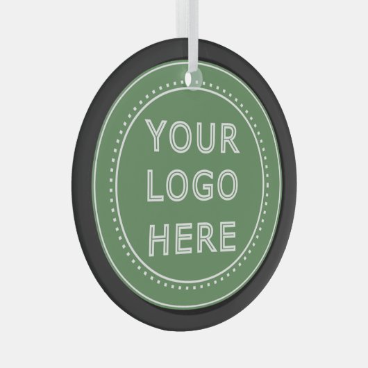 Elegant & Sleek Black QR Code ガラスオーナメント (正面右)