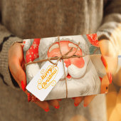 Elegant Sleeping Santa Claus Wrapping Paper | Vint ラッピングペーパー