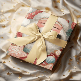 Elegant Sleeping Santa Claus Wrapping Paper | Vint ラッピングペーパー